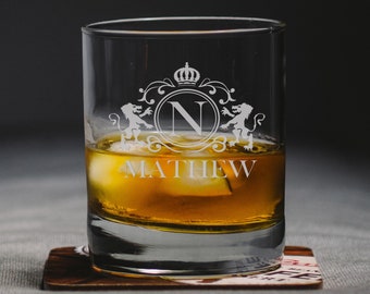 Personalized Etched Engraved Best Man Gift, Dad Birthday Gift, Groomsman Gift, Gift for Boyfriend, Gift for Him, Husband Gift, Whiskey Glass