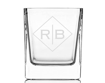 Etched Monogram Shot Glass , Gift For Him, Groomsmen, Custom Shot Glasses, Engraved Gifts