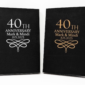 Regalos de aniversario, copas de champán grabadas, regalo de aniversario personalizado para la esposa, 40 aniversario para los padres, aniversario de boda imagen 3
