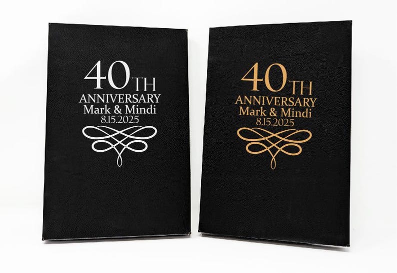 Regalos de aniversario, copas de champán grabadas, regalo de aniversario personalizado para la esposa, 40 aniversario para los padres, aniversario de boda imagen 3