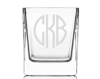 Etched Monogram Shot Glass , Gift For Him, Groomsmen, Custom Shot Glasses, Engraved Gifts