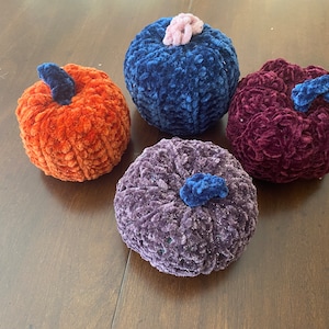 Four Crocheted Pumpkins~ Set of 4 crochet pumpkins ~ Autumn decor pumpkins~ crocheted Fall pumpkins~ bowl filler pumpkins~tier tray pumpkins