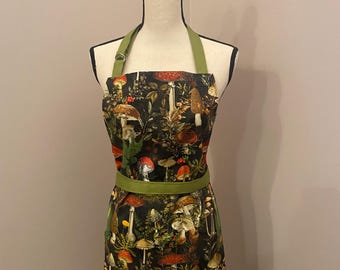 Colorful mushrooms apron~ cotton  mushrooms apron~ black mushrooms  apron~gift for her~ladies apron~ Mother’s Day gift ~ red mushroom apron