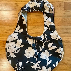 Floral Print Slouchy Cotton Canvas Shoulder Bag
