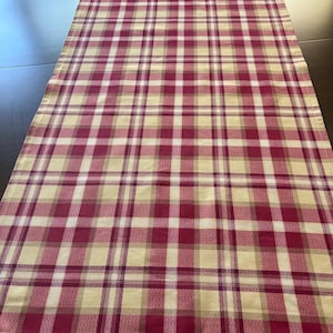Checkered Cotton Canvas Table Runner - Farmhouse Kitchen Decor
