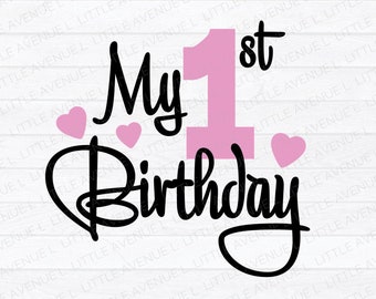 Download First Birthday Svg Etsy