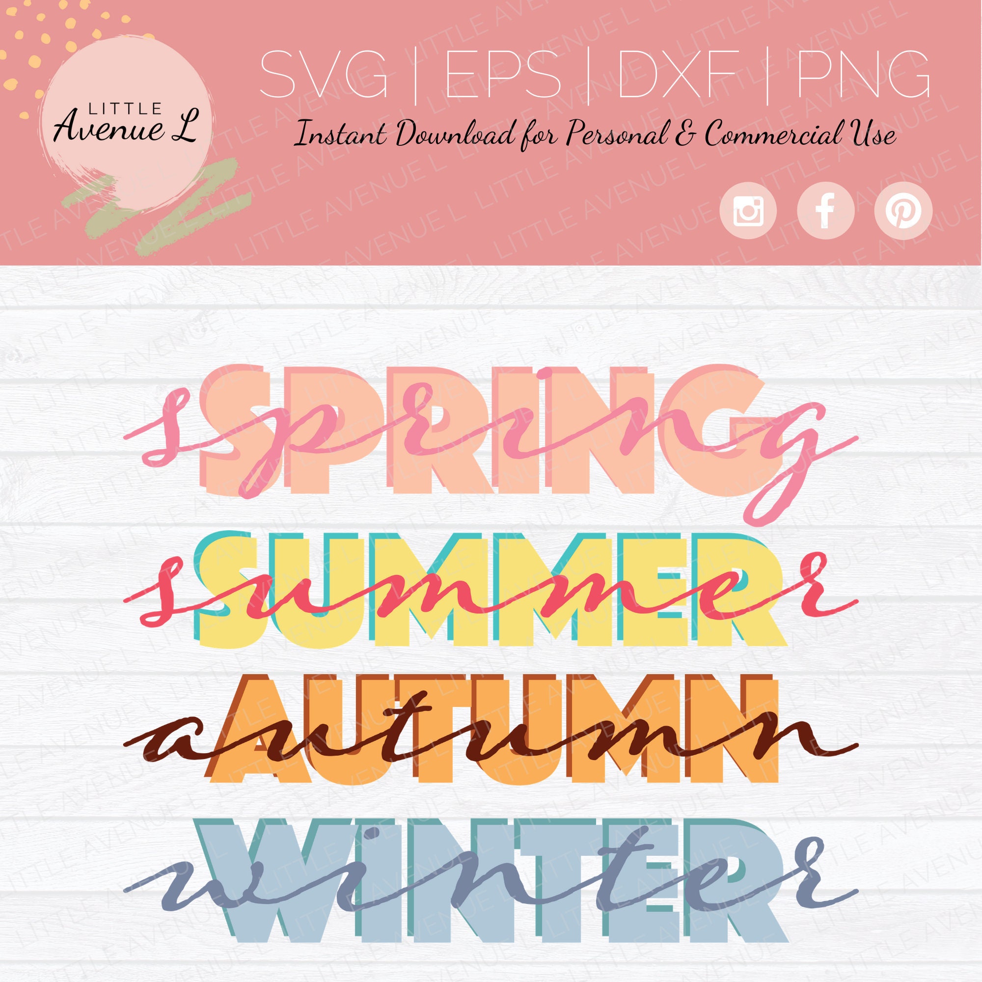 Seasons SVG | Stacked SVG | Spring Svg | Summer Svg | Autumn Svg ...