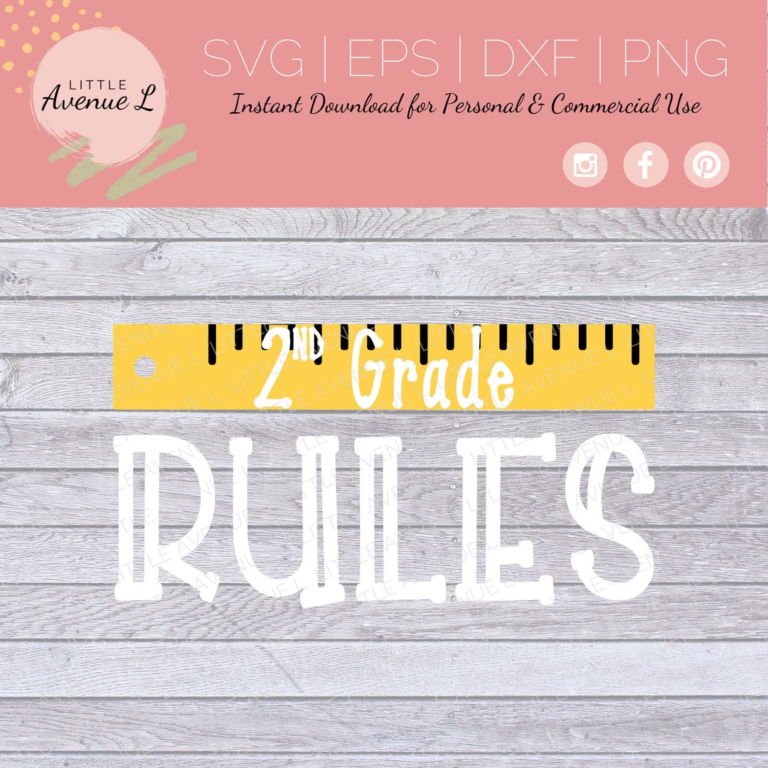 2nd Grade Rules SVG Ruler SVG Second Grade SVG Teacher Etsy