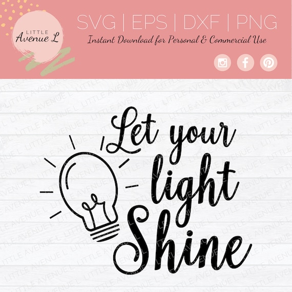 Let Your Light Shine SVG Bible Verse SVG Be the Light - Etsy