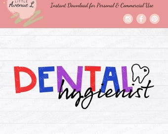 Higienista dental SVG / Diente SVG / Dental SVG / Futuro higienista / Regalo de higienista dental / Diente / Dentista / Rojo, morado, azul