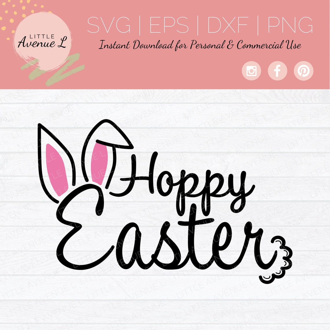 Hoppy Easter SVG Hoppy Easter PNG Easter Design Cut - Etsy