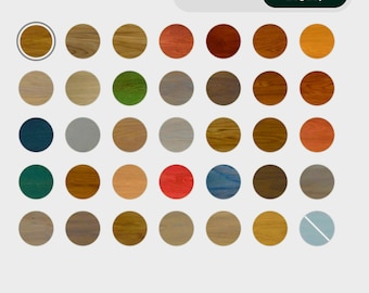 May include: A color palette with 35 circular color swatches. The top left swatch is antique bronze. The text "Color: Antique bronze" is above the swatches. The text "Standard" and "Legacy" are above the swatches.
