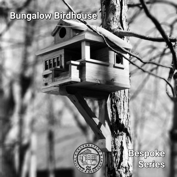 Chicago Bungalow Birdhouse – Sauganash Series – Bespoke Style