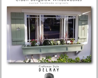 Craftsman Style Windowbox – DelRay - Large Two Piece Unit