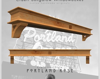 Craftsman Style Windowbox - Portland Rose