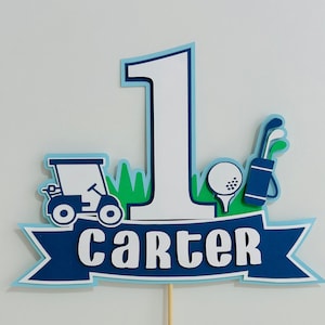 Golf Cake Topper, Hole in One Birthday, Golf Birthday Theme Decoration