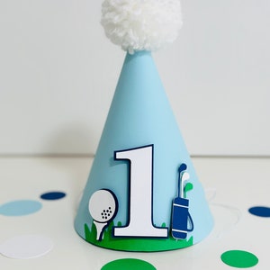 Golf Birthday Hat, Golf Party Hat, Hole in One Birthday, Golf Birthday Theme Decoration