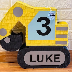 Excavator Pinata, Construction Pinata Birthday Theme Pinata