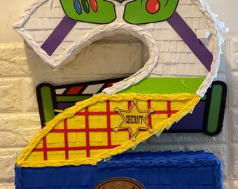 Handmade Number 2 Pinata, Toy Story Theme Party Decor