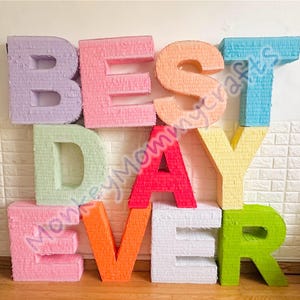 Letter Number Alphabet Pinata, Table Letter Decor, Custom Letter Numbers, Letter Decor, Baby Shower Letter Decor, Wedding Letter Decor