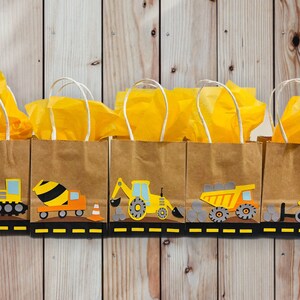 Construction Birthday Party, Construction Goodie Bags, Construction ...