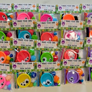 Build Your Own Monster Kits,Personalized Halloween Monster Kits,Kid Halloween Party Favor, Halloween Classroom Gift,Halloween Non Food Treat