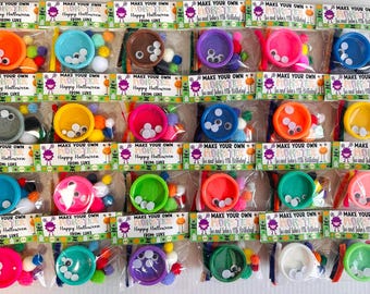 Build Your Own Monster Kits,Personalized Halloween Monster Kits,Kid Halloween Party Favor, Halloween Classroom Gift,Halloween Non Food Treat