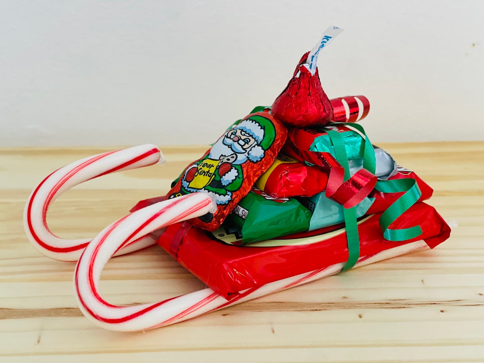 Christmas Candy Cane Sleigh Stocking Stuffers Kitkat Sleigh Etsy