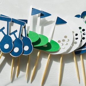 Golf Cupcake Toppers, Hole in One Birthday, Golf Birthday Theme Decoration