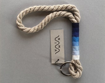 Indigo Keychain | Wristlet Keychain | Rope Keychain | Wristlet Strap