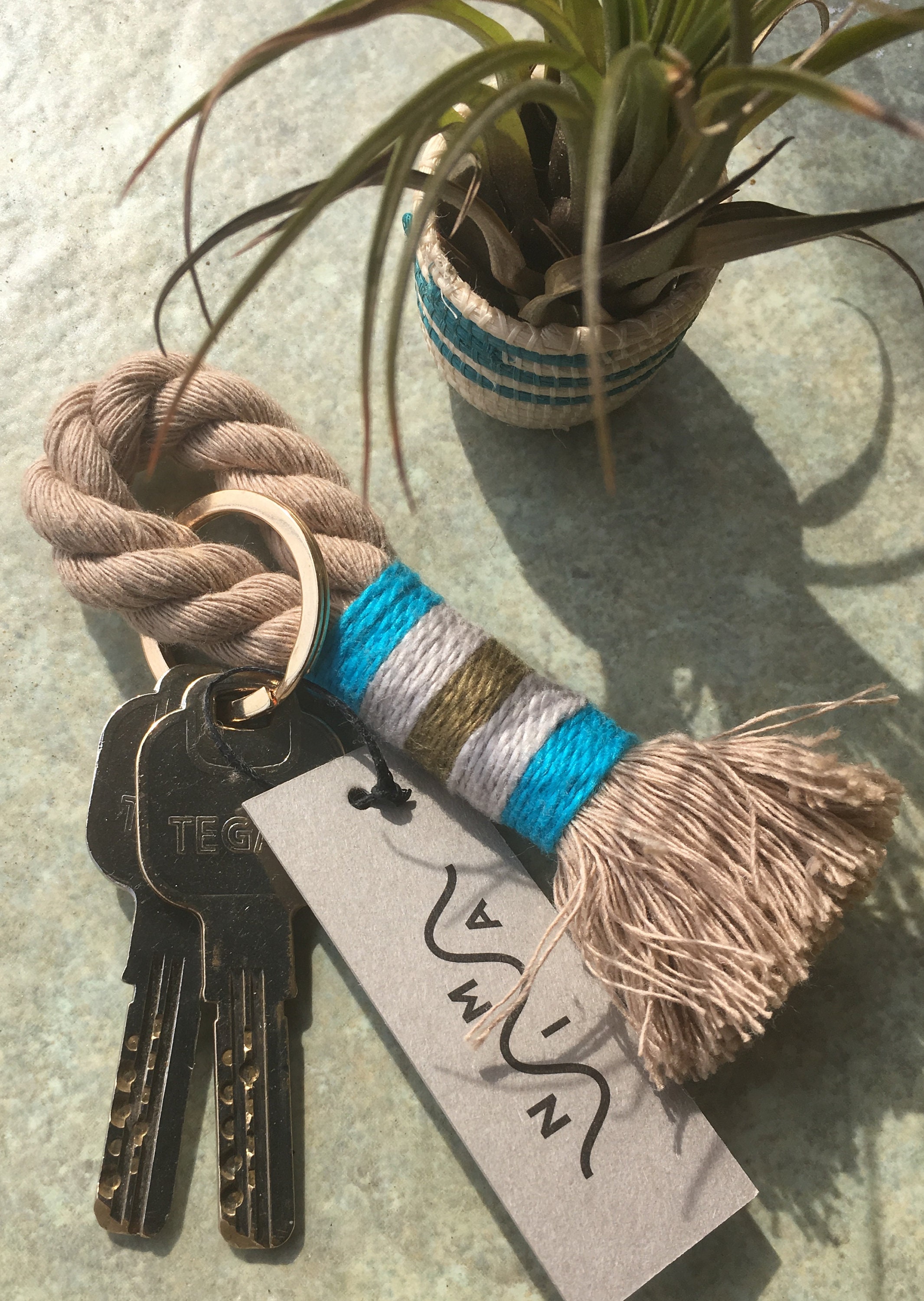 Rope Keychain Colorful Keychain Modern Key Holder Luxury Etsy