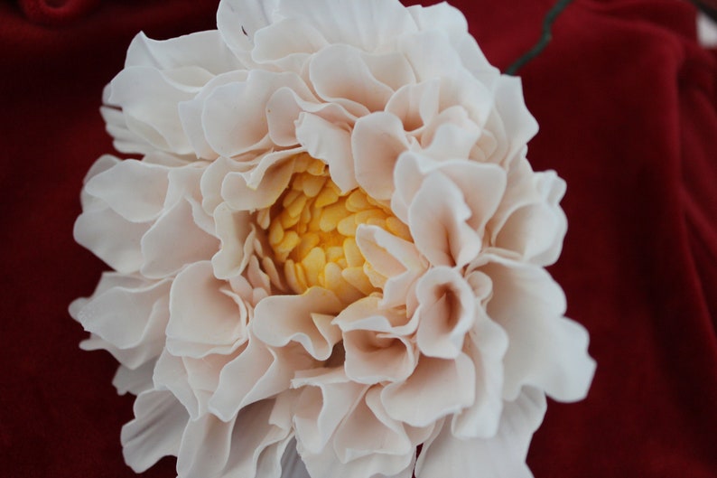 Dahlia Fondant Flowers Fondant Dahlias Gumpaste Flowers Cake Etsy