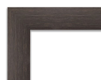 Hardwood Chocolate Framed Beveled Mirror