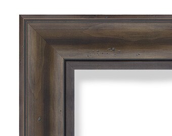 Rustic Pine Framed Beveled Mirror