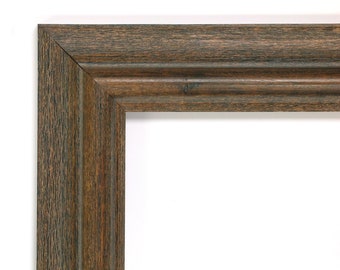Distressed Rustic Brown Framed Beveled Mirror