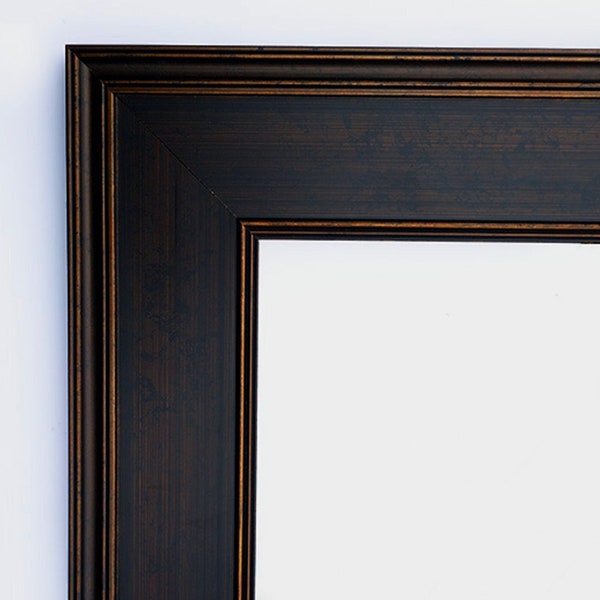Mezzanine Espresso Framed Beveled Mirror