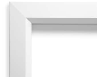 Blanco White Framed Full-Length Floor Leaner Mirror