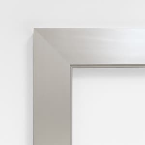 Brushed Sterling Silver Framed Full-Length Door Mirror