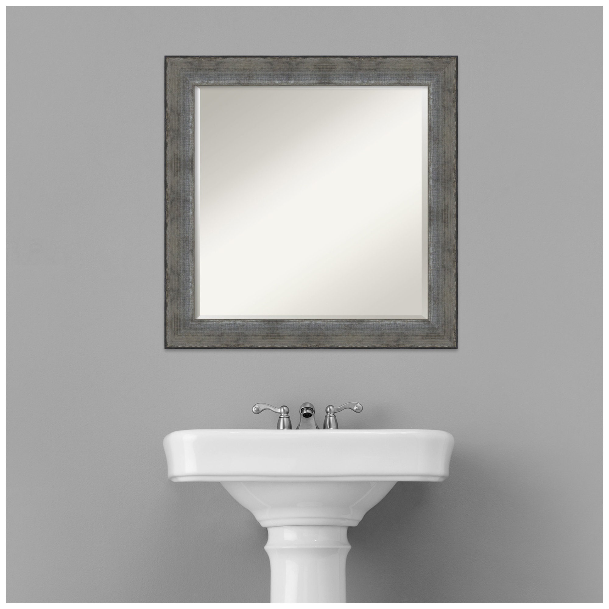 Pewter Framed Bathroom Vanity Wall Mirror Etsy.de