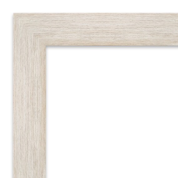 Amanti Art Hardwood Whitewash Wood Picture Frame Opening Size