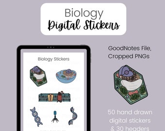Biology Digital Stickers for planning, note taking, studying | GoodNotes Stickers,  Notability Stickers, iPad Stickers (80 total)