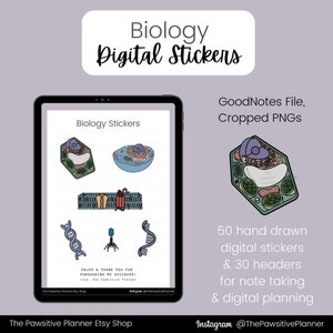 Biologie digitale Aufkleber - medizinische Lernanleitung Anatomie digitale Aufkleber GoodNotes Biologie Clipart Anatomie Notizen Wissenschaft Aufkleber