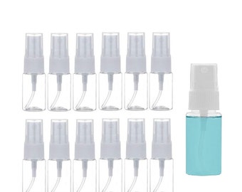 10 ML Plastic Spray Bottle-Empty of fine Mist Spray Bottle in Bulk refillable Liquid Container for Essential Oil Travel Perfume ( 5 PCS )