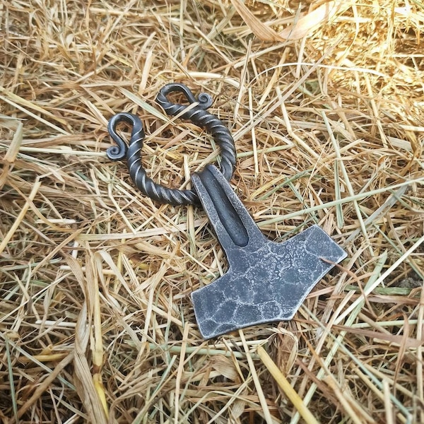 Marteau de Thor Viking Mjolnir forgé à la main, cadeau nordique nordique Odin Thor Asatru