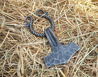 Medium Hand Forged Mjolnir Viking Thor Hammer Norse Nordic Odin Thor Asatru Gift