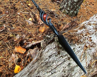 Handmade Iron Wizard Staff: Odin Staff, Witch Völva