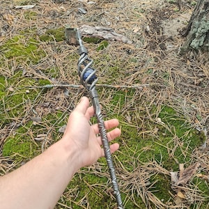 Wand with a stone Handmade Wand Volva Wand Asatru Witch Staff Gift Magic Wands Viking Norse Shaman Wand Wiccan Wand Wizard Wand Hazel wand