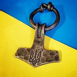 Tridente Gloria all&#39;Ucraina Tridente Thor Hammer Mjolnir 2 1/2 Regalo