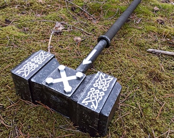Sledgehammer CrossFit &quot;Hammer X&quot; Viking Mjolnir Norse War Hammer Nordic Odin Thor Asatru Gift Battle Ready Personalized hammer