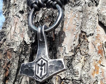 Wikinger Thorshammer Mjölnir 2 1/2 Skandinavischer Vatertagsgeschenk Asatru Geschenk Personalisierte Geschenke für Papa